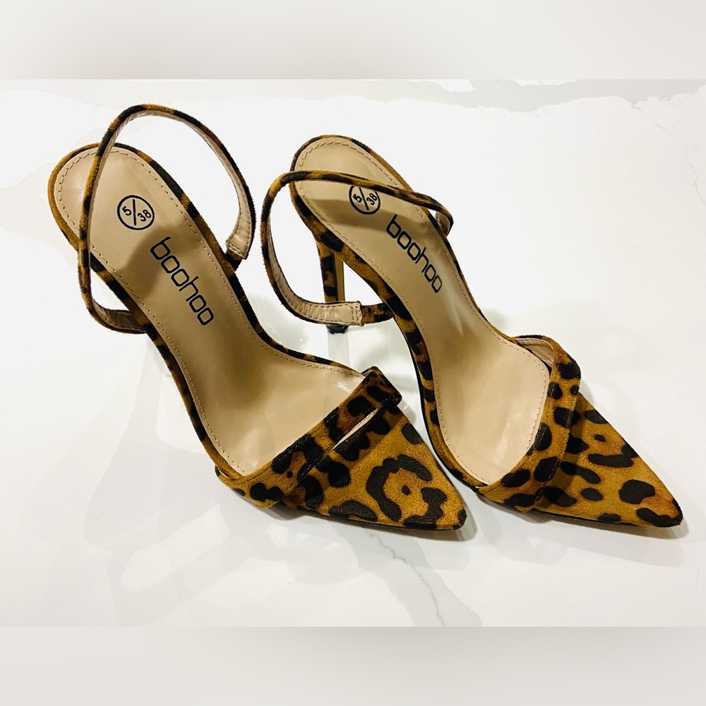 Leopard print heels size 7 - Picture 4 of 5